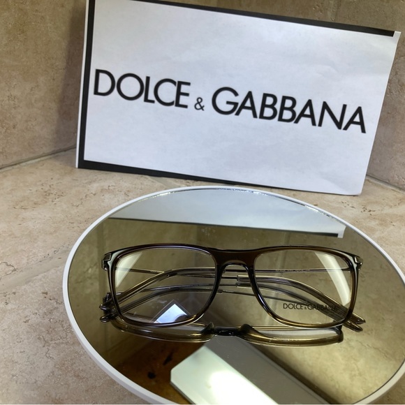 New Dolce & Gabbana Men’s Cafe Brown Eyeglasses. No case - Picture 9 of 11